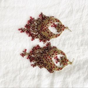 Some big earrings to go with a gorgeous red dress